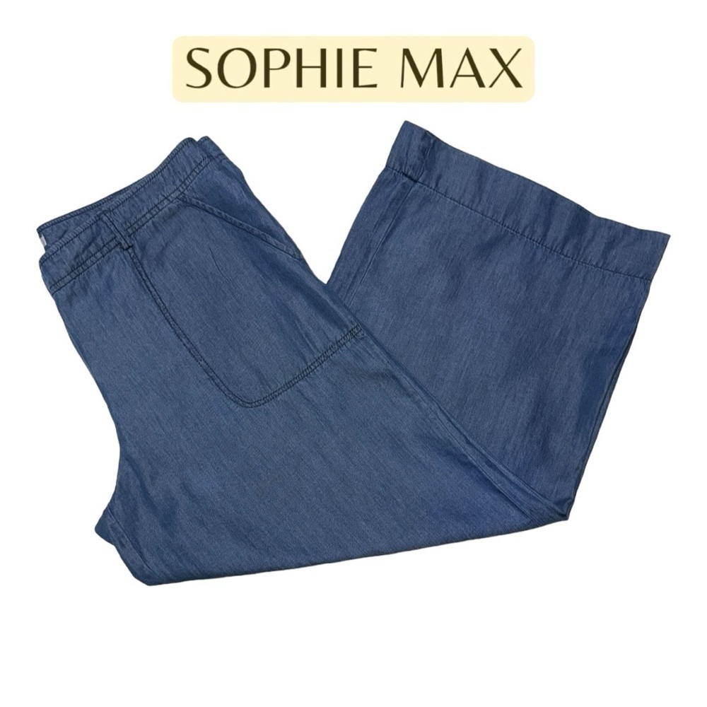 Sophie Max (NWT) Wide Leg Tencel Cropped pant, Size 10